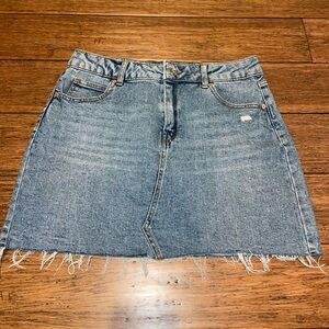 Wild Fable Blue Frayed Mini Skirt